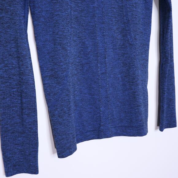 LULULEMON Swiftly Tech Long Sleeve Blazer Blue Black Crew Neck Running Women's 6 - Picture 12 of 13